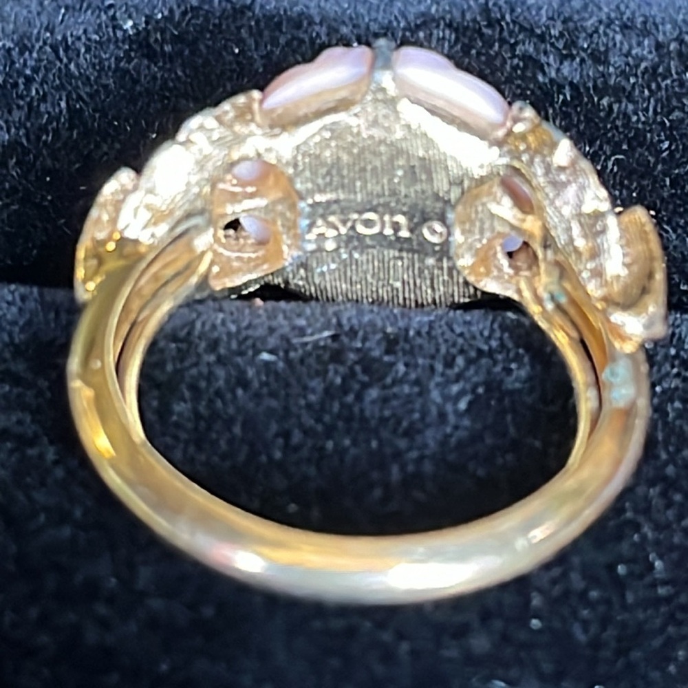 Vintage 1973 Avon Serena Rose Ring - Picture 7 of 7